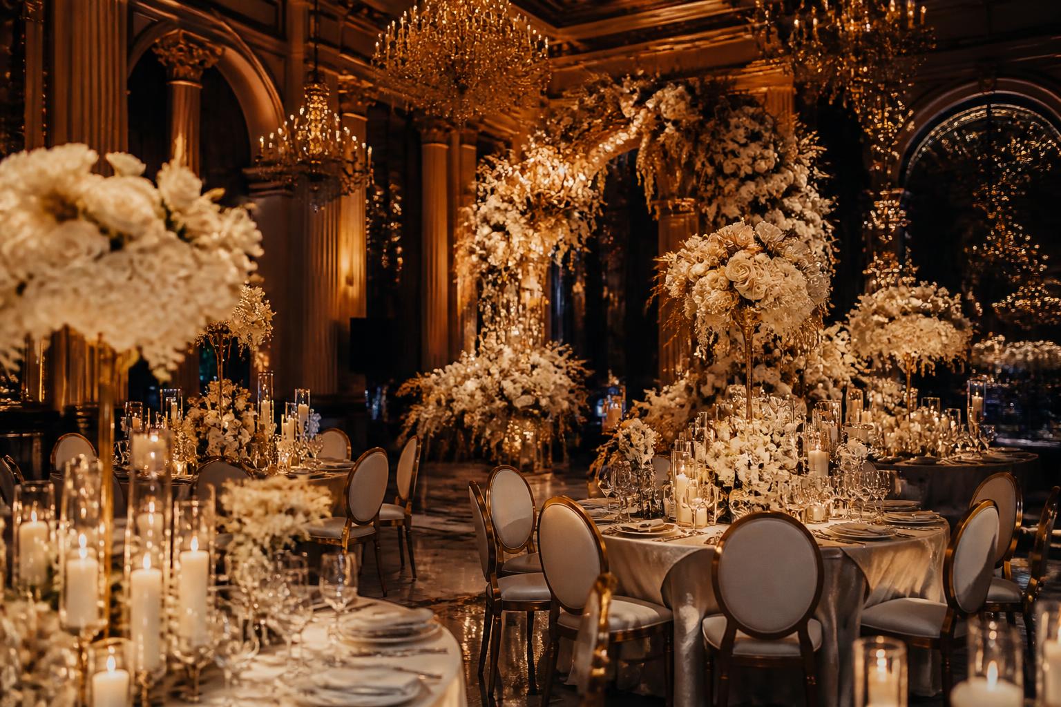 Luxury wedding reception